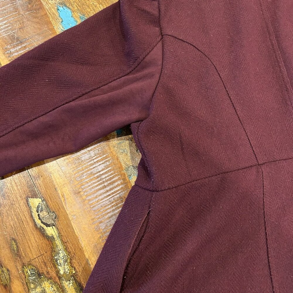 TORRID Women's Burgundy Red Military Style Coat 3 22/24 Peacoat - Picture 12 of 12